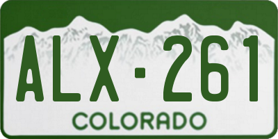 CO license plate ALX261