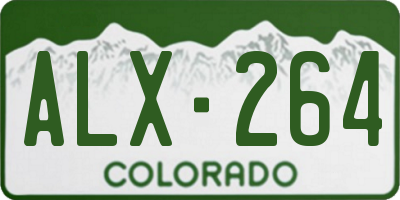 CO license plate ALX264