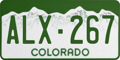 CO license plate ALX267