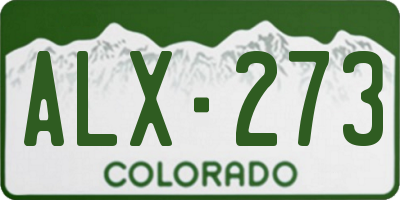 CO license plate ALX273