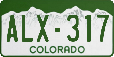 CO license plate ALX317