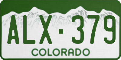 CO license plate ALX379