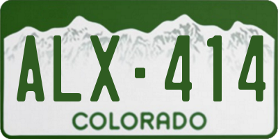 CO license plate ALX414