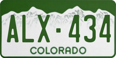 CO license plate ALX434