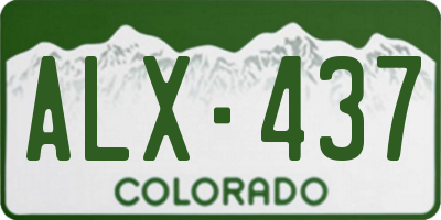 CO license plate ALX437