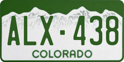 CO license plate ALX438