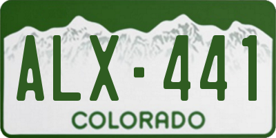 CO license plate ALX441