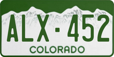 CO license plate ALX452