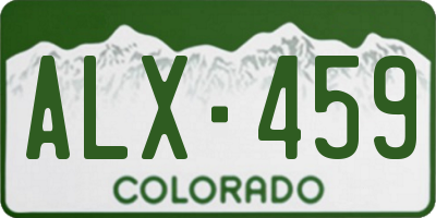 CO license plate ALX459