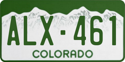 CO license plate ALX461