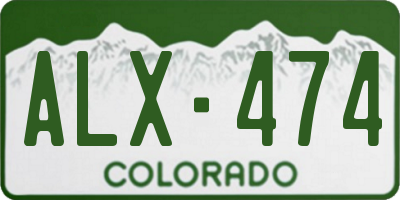 CO license plate ALX474