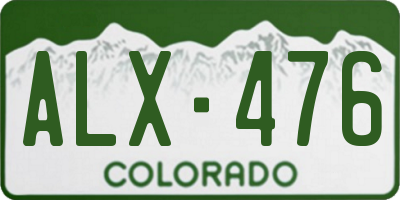 CO license plate ALX476