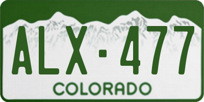 CO license plate ALX477