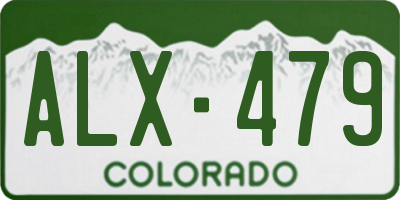 CO license plate ALX479