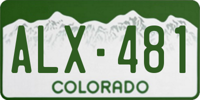 CO license plate ALX481