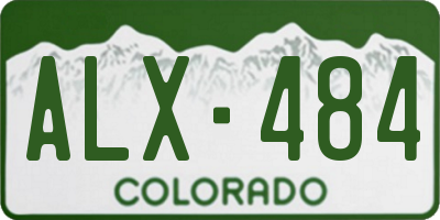 CO license plate ALX484