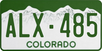 CO license plate ALX485
