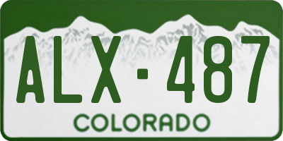 CO license plate ALX487