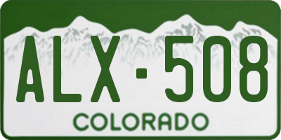 CO license plate ALX508