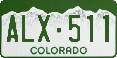 CO license plate ALX511