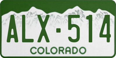 CO license plate ALX514