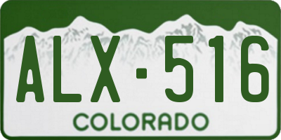 CO license plate ALX516