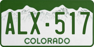 CO license plate ALX517