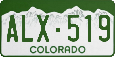 CO license plate ALX519