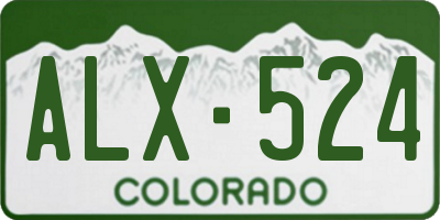 CO license plate ALX524