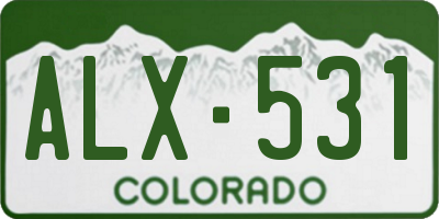 CO license plate ALX531