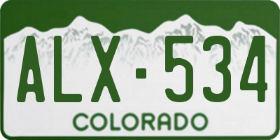 CO license plate ALX534