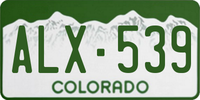 CO license plate ALX539