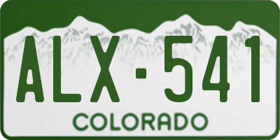 CO license plate ALX541