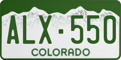 CO license plate ALX550