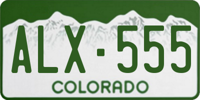 CO license plate ALX555