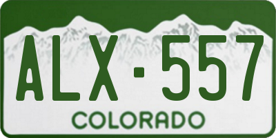 CO license plate ALX557