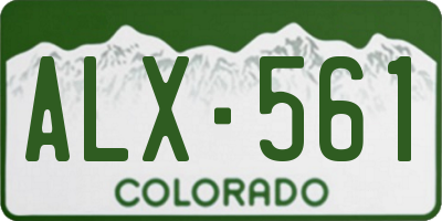 CO license plate ALX561