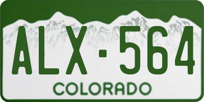 CO license plate ALX564