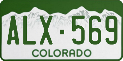 CO license plate ALX569