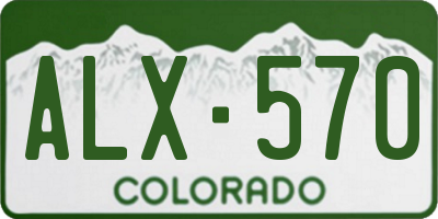 CO license plate ALX570