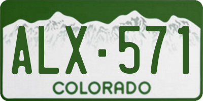CO license plate ALX571