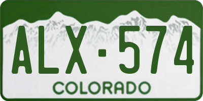 CO license plate ALX574