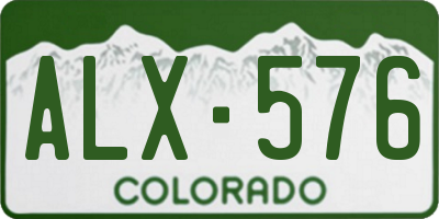 CO license plate ALX576