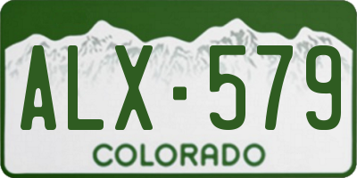CO license plate ALX579