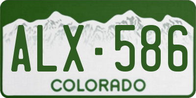CO license plate ALX586