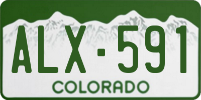 CO license plate ALX591