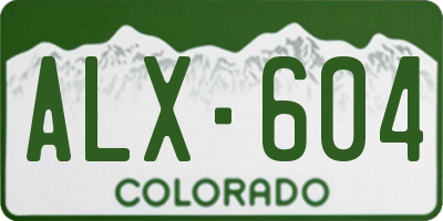 CO license plate ALX604