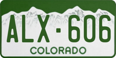 CO license plate ALX606