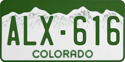 CO license plate ALX616