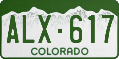 CO license plate ALX617